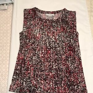 Liz Claiborne multi print sleeveless blouse.